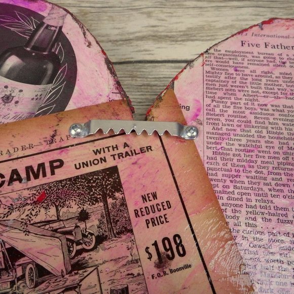 Thunderbird Heart Wall Art Mixed Media Red Black Native American Horse Western - Picture 8 of 10